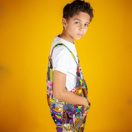 Kinder Patchwork Dungarees