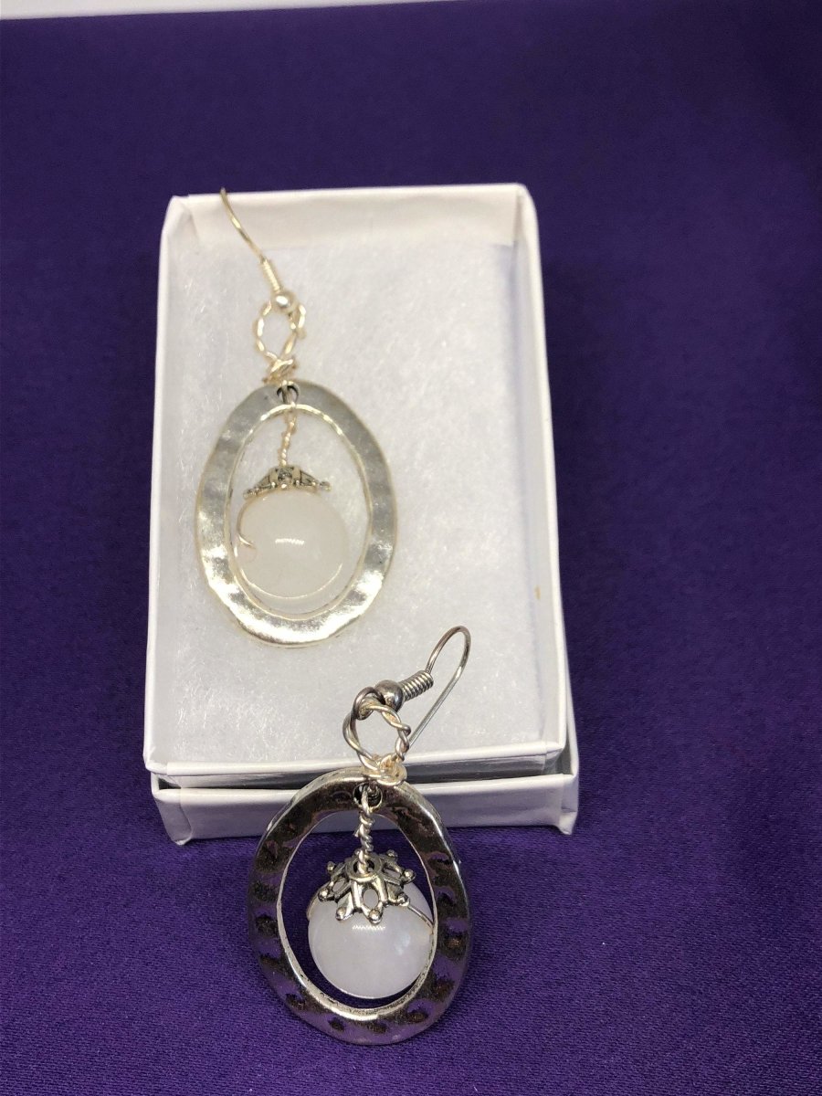Clear Quartz Crystal Hoops - Continent Clothing