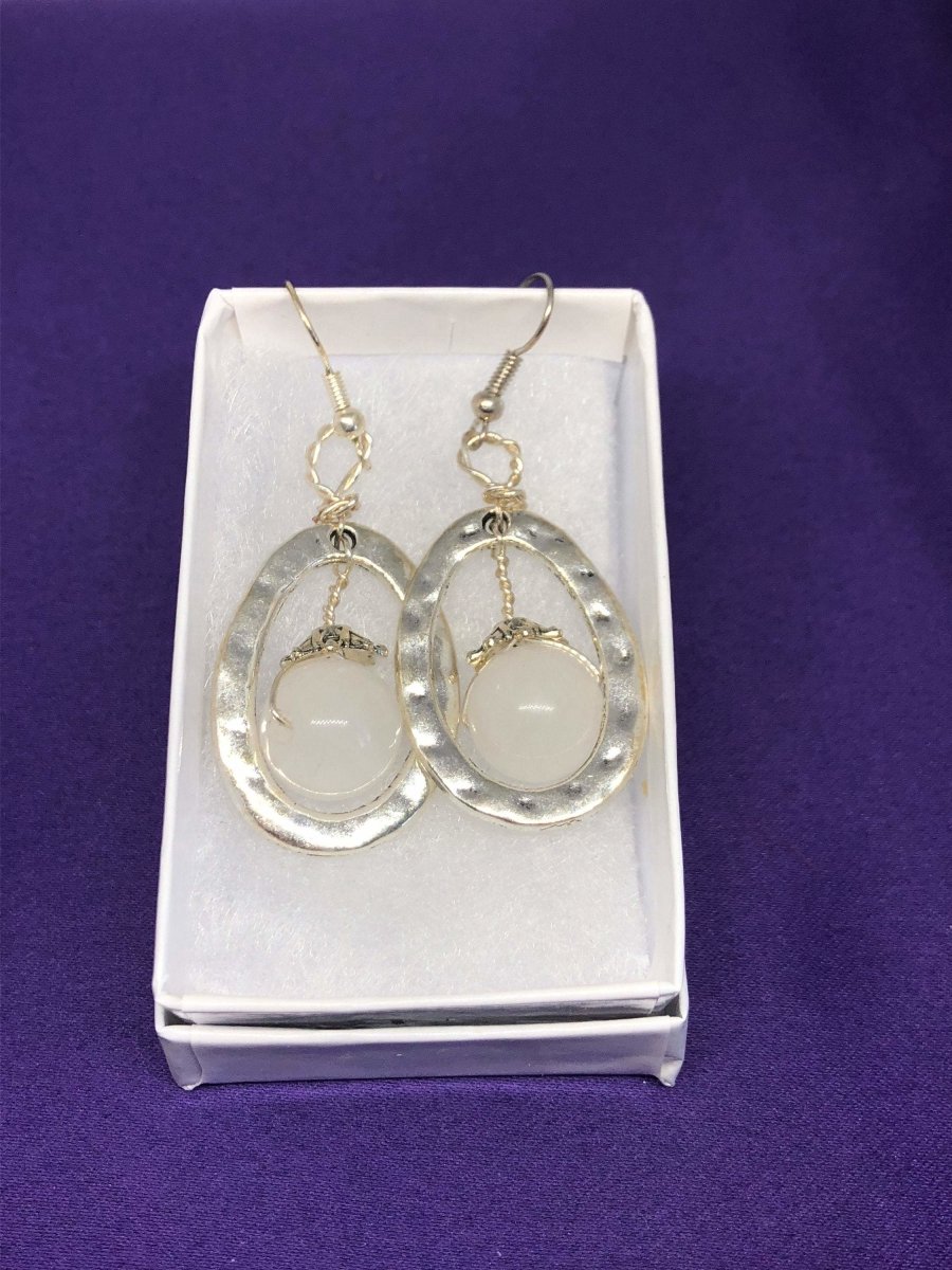 Clear Quartz Crystal Hoops - Continent Clothing