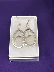Clear Quartz Crystal Hoops - Continent Clothing