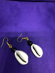 Cowrie Seashell Earrings Made with Silver Wire - Continent Clothing