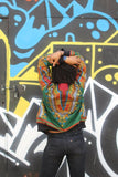 Dashiki Bomber Jacket in Green - Continent Clothing
