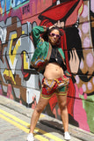 Dashiki Bomber Jacket in Green - Continent Clothing