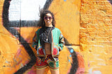 Dashiki Bomber Jacket in Green - Continent Clothing
