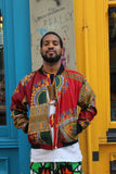 Dashiki Bomber Jacket in Red African Print - Continent Clothing 