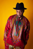 Dashiki Matching Outfit In Red - Continent Clothing