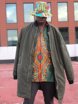 Camisa Dashiki con estampado verde - Ropa de fiesta