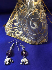 Elephant Charm Earrings with Amethyst - Continent Clothing