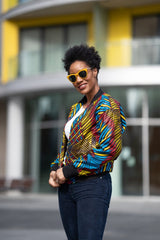 Festival Bomber Jacket In Red Wow - The Continent Clothing