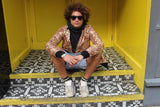 Festival Coat in Gold African Print - Continent Clothing