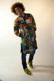 Festival Coat in Patchwork African Print - Continent Clothing