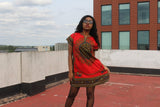 Festival Dress is Red Dashiki - Continent Clothing