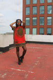 Festival Dress is Red Dashiki - Continent Clothing