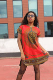 Festival Dress is Red Dashiki - Continent Clothing