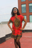 Festival Dress is Red Dashiki - Continent Clothing