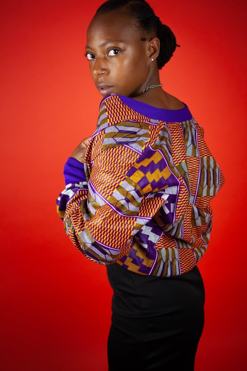 Festival Jacket In Brown Kente - Continent Clothing