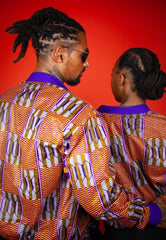 Festival Jacket In Brown Kente - Continent Clothing
