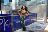 Festival Jumpsuit in Green Dashiki Print - Continent Clothing