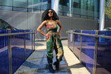 Festival Jumpsuit in Green Dashiki Print - Continent Clothing