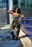 Festival Jumpsuit in Green Dashiki Print - Continent Clothing
