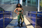 Festival Jumpsuit in Green Dashiki Print - Continent Clothing