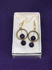 Gemstone Earrings With Obsidian - Continent Clothing