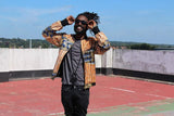 Gold Shiny Festival Jacket in African Print - Continent Clothing
