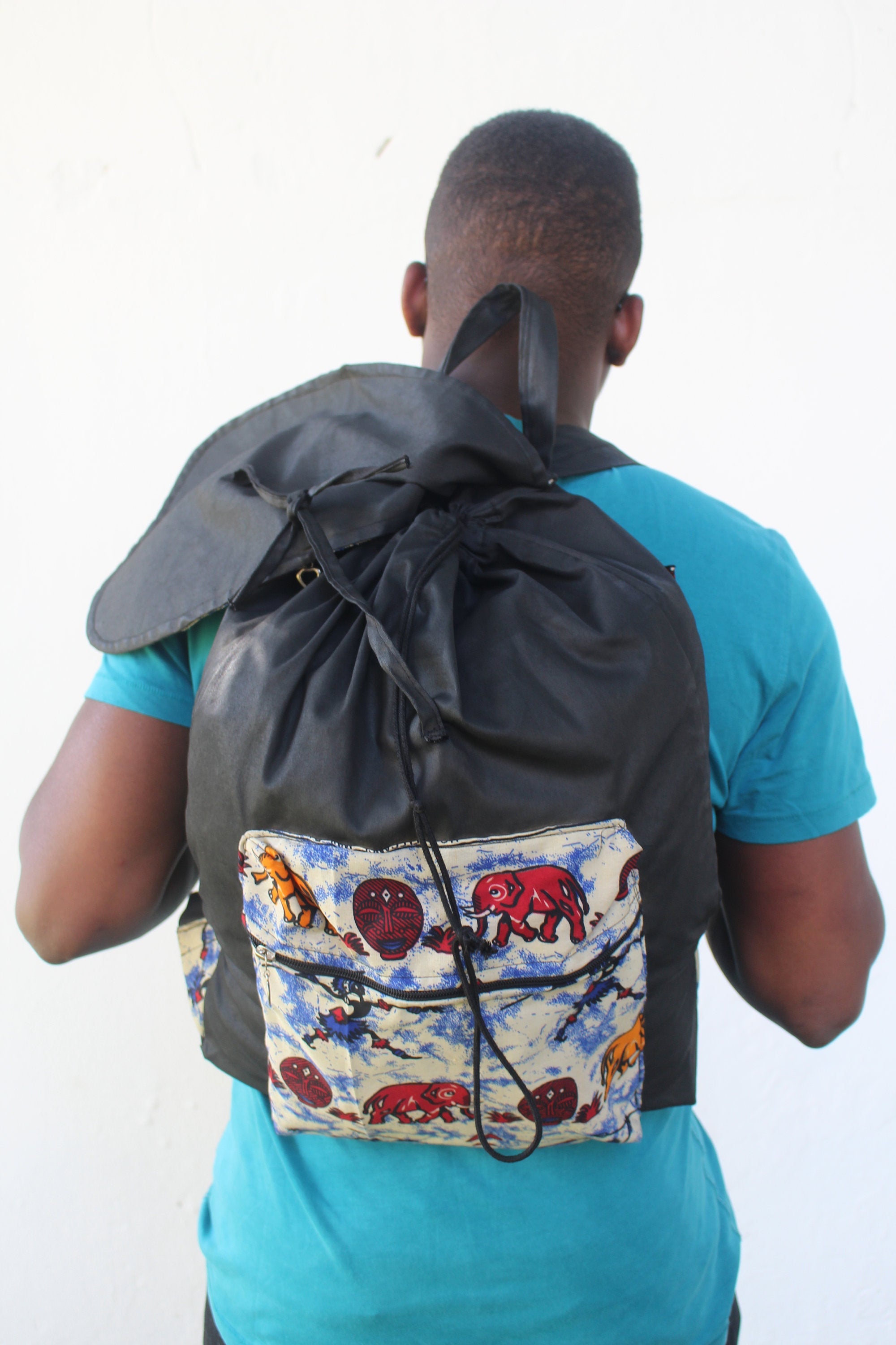 African Print Back Back in White Tribal Print - Continent Clothing