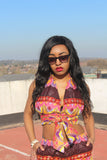 African Bikini in Purple Ankara Print - Festival Clothing - Continent Clothing