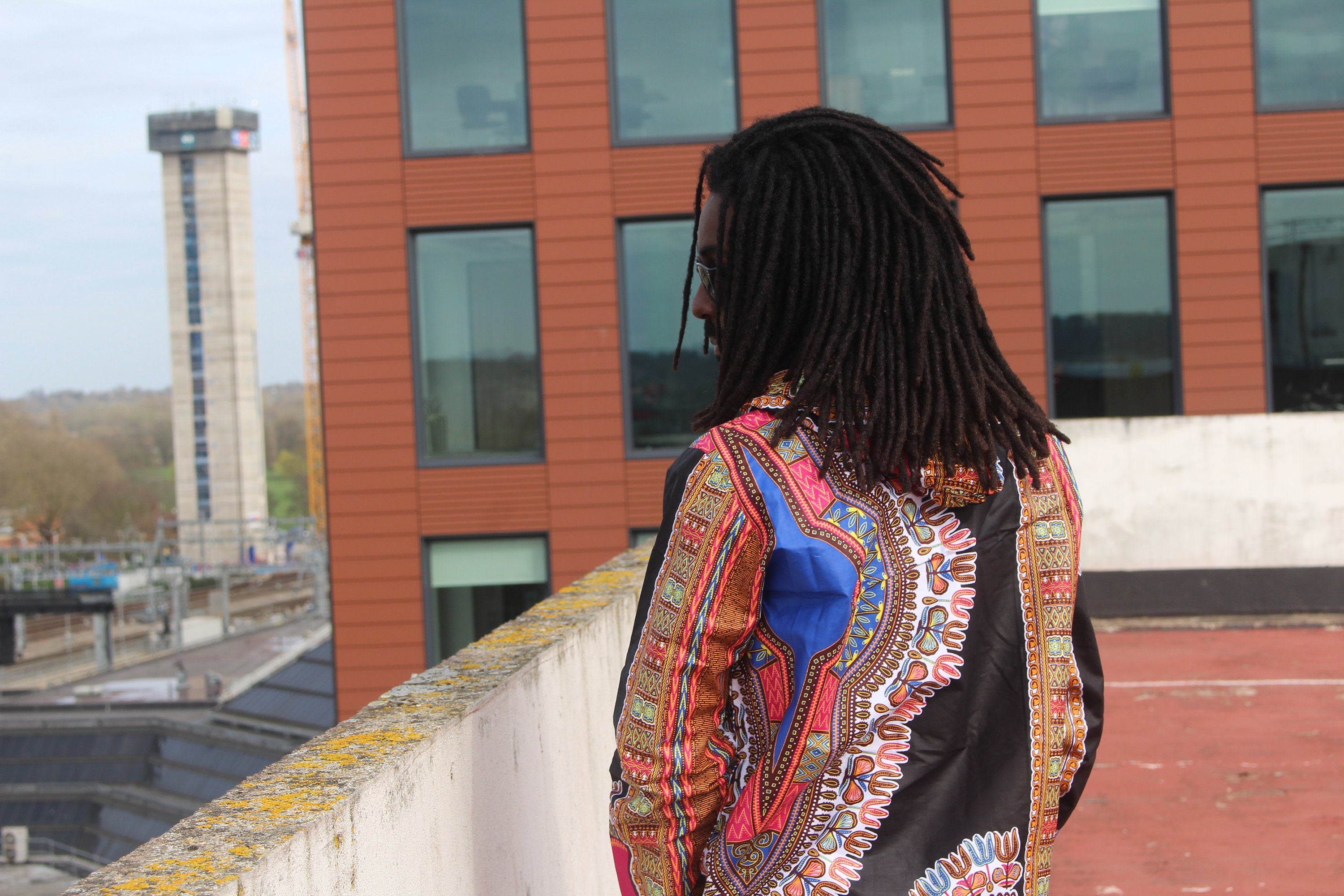 African Oversized Hoodie in Black Dashiki Print - Aztec Festival Hoodie - Continent Clothing