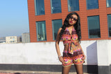 African Bikini in Purple Ankara Print - Festival Clothing - Continent Clothing