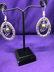 Lucky Elephant Earrings In Silver Hoops - Continent Clothing