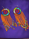 Masai Earrings In Orange - Continent Clothing 