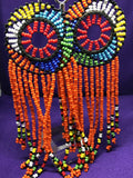 Masai Earrings In Orange - Continent Clothing