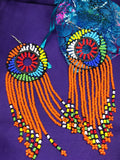 Masai Earrings In Orange - Continent Clothing