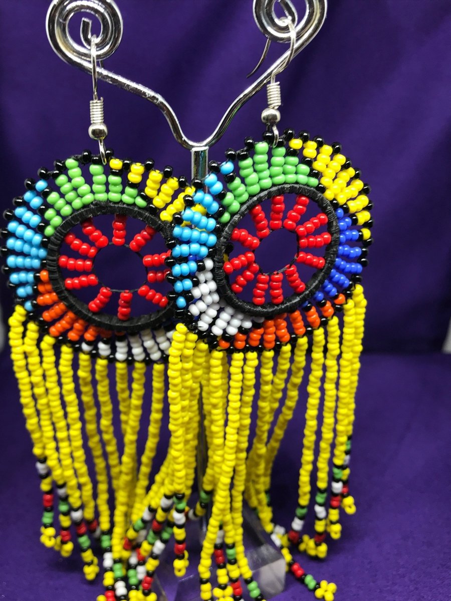 Masai Earrings In Yellow - Continent Clothing 