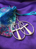 Nefertiti Earrings Statement Earrings Silver Ankh Earrings African Jewellery - Continent Clothing
