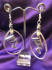Nefertiti Earrings With Large Silver Hoops - Continent Clothing