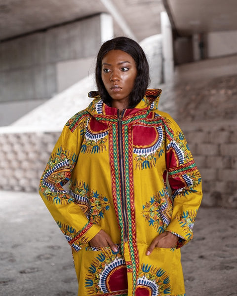 African Hoodie In Dashiki Print African Coat Made In Africa– The