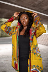 Oversized African Hoodie In Iconic Dashiki - Continent Clothing
