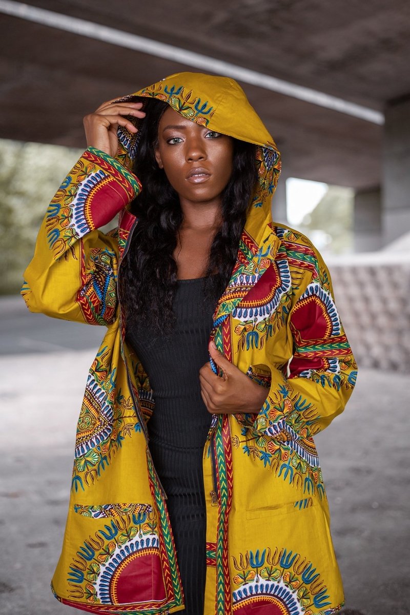 Oversized African Hoodie In Iconic Dashiki - Continent Clothing