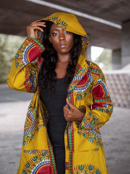 Oversize African Hoodie in Iconic Dashiki