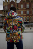 Patchwork African Puffer Jacket - African Winter Coat - Continent Clothing