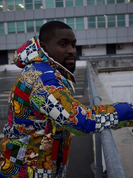 Patchwork Puffer Giacca - Cappotto caldo per l'inverno