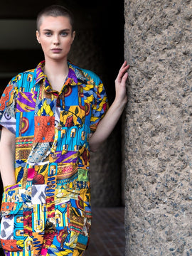 Abito per caldaie patchwork - Playsuit Festival