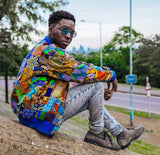 Patchwork Bomber Jacket - Festival Bomber Jacket - Continent Clothing