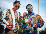 Patchwork Bomber Jacket - Festival Bomber Jacket - Continent Clothing