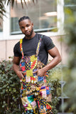 Patchwork Dungarees, African Dungarees in Ankara - Festival Dungarees - Continent Clothing