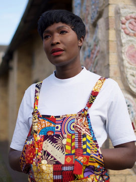 Salopette Patchwork, Salopette Africana con Stampa Ankara - Abbigliamento Festival