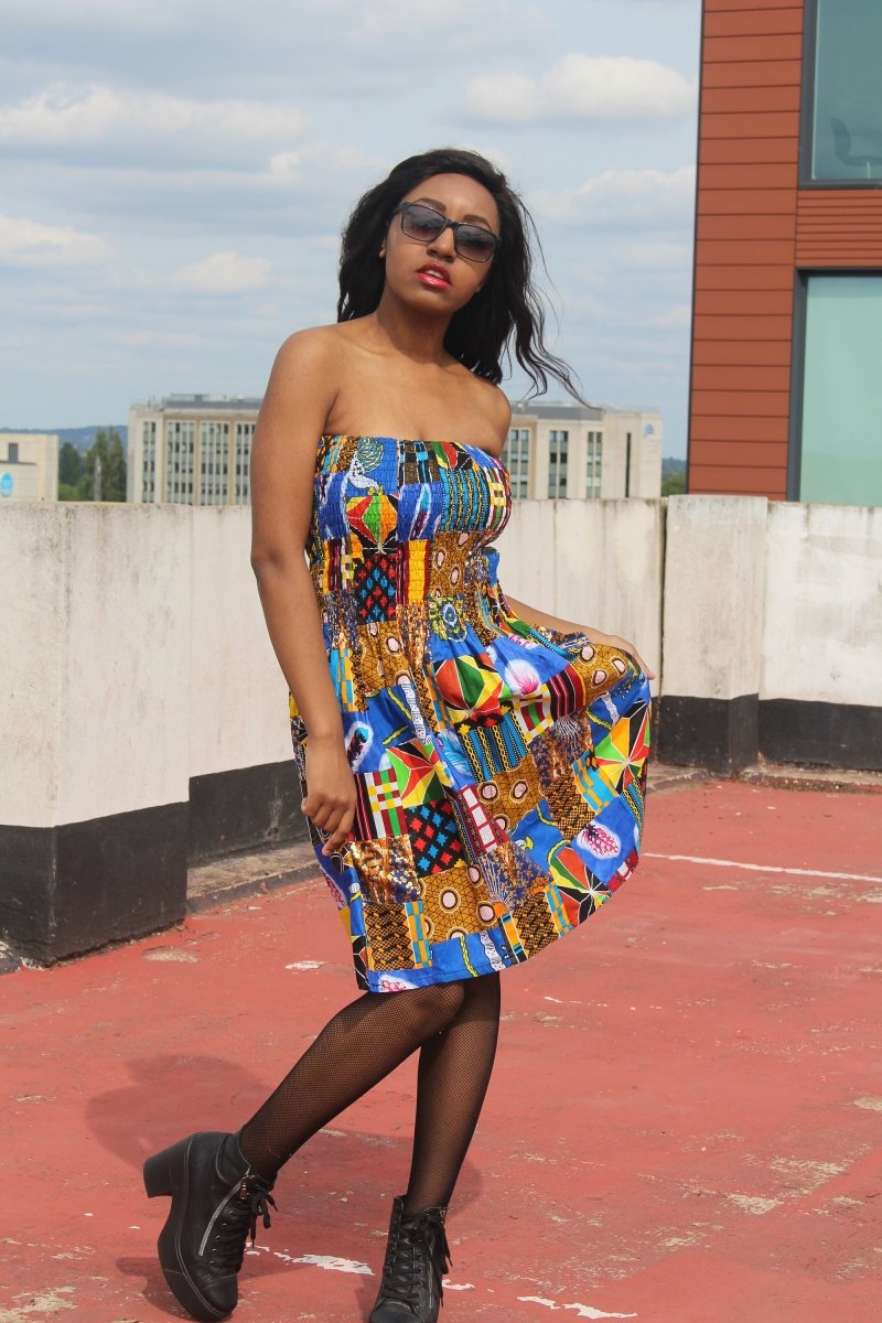 African print hotsell tube dress